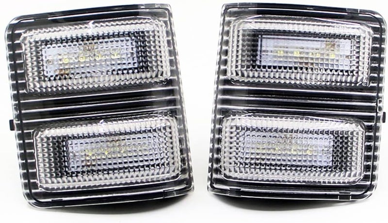 znakeauto 2x LED Side Mirror Light Marker Compatible with 2008 to 2016 Ford F250 F350 F450 F550 Super Duty Turn Signal，7C3Z-13776-A 7C3Z-13776-B 7C3Z13776A 7C3Z13776B (Clear Lens-White Light) - Image 1